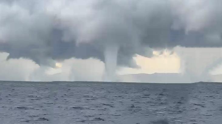 Muğla açıklarında dev hortum oluştu
